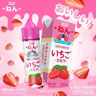 NEN FLAVOUR JAPANESE STRAWBERRY MILK 60ML (READY STOCK)