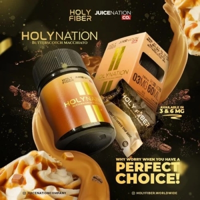 HOLYNATION Butterscotch Macchiato Freebase 60ML (Ready Stock)