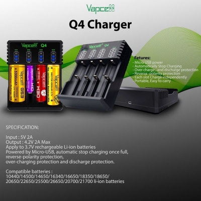 ￼VAPCELL 18650 CHARGER, XTAR CHARGER